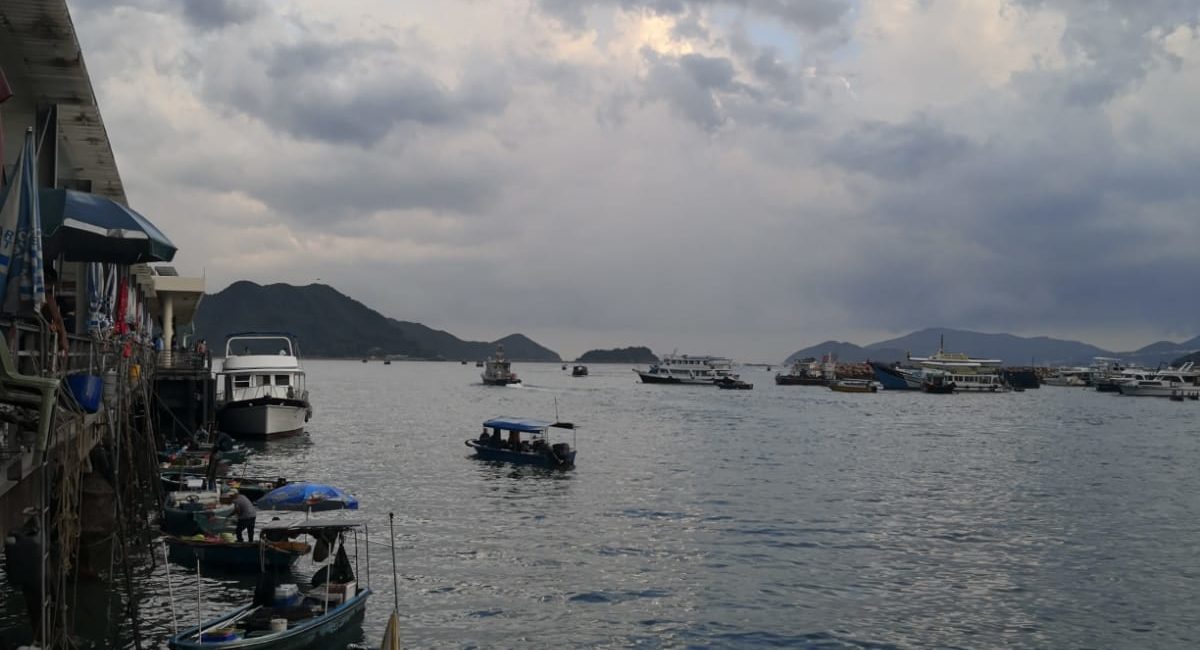 Sai Kung Pier where you can take the boat to long ke beach