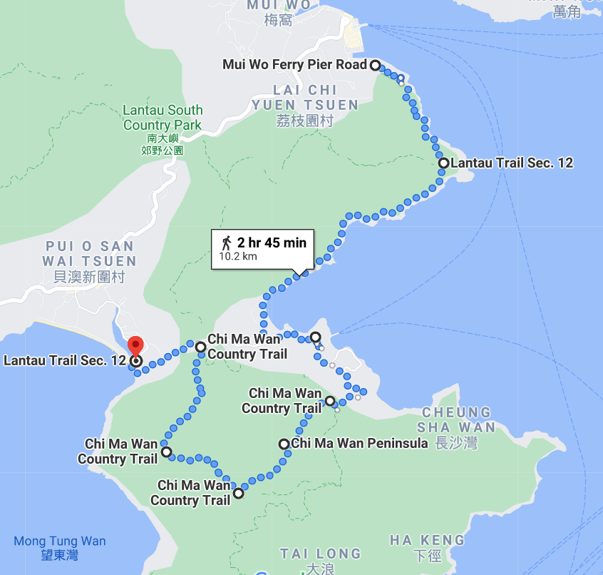 Chi Ma Wan Country Trail Map