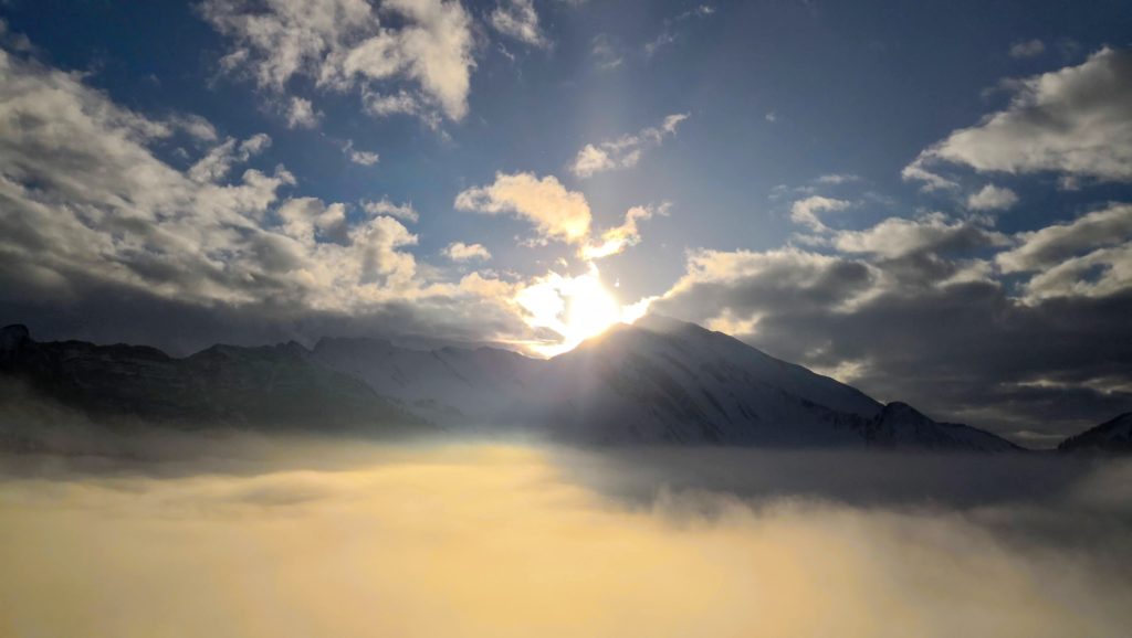 Niederbauen mount Switzerland sunrise