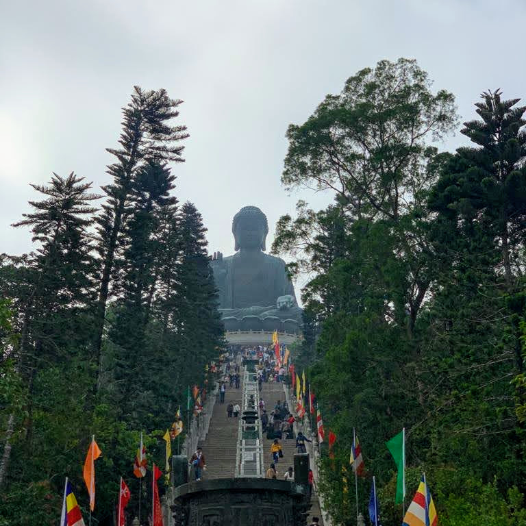 Tian Tan Buddha view from the stairs