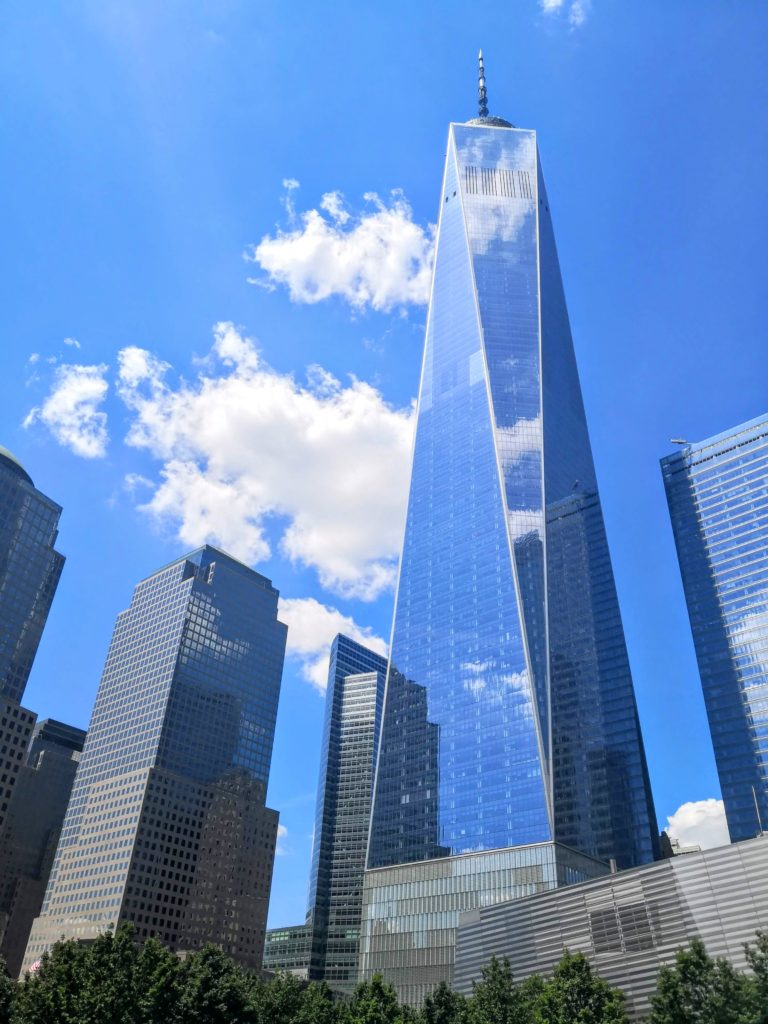 One trade center WTC blue sky