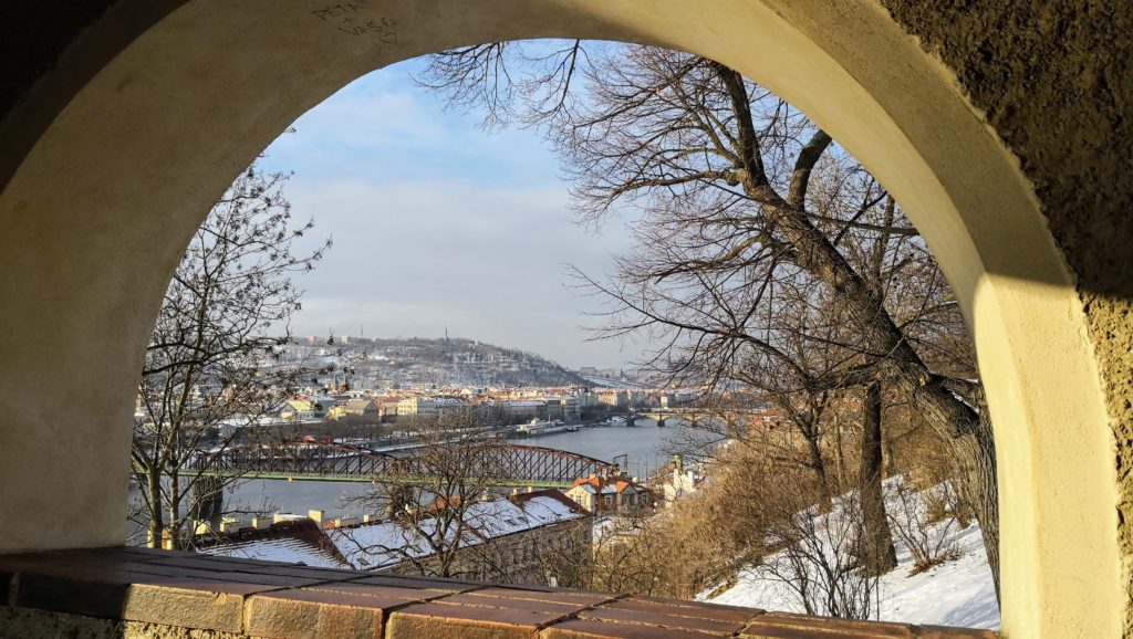 Vysehrad fortified medieval castle and exhibition - view on the vltava